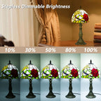 Tiffany Style Table Lamp for Bedroom Remote Control