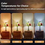 Tiffany Style Table Lamp for Bedroom Remote Control
