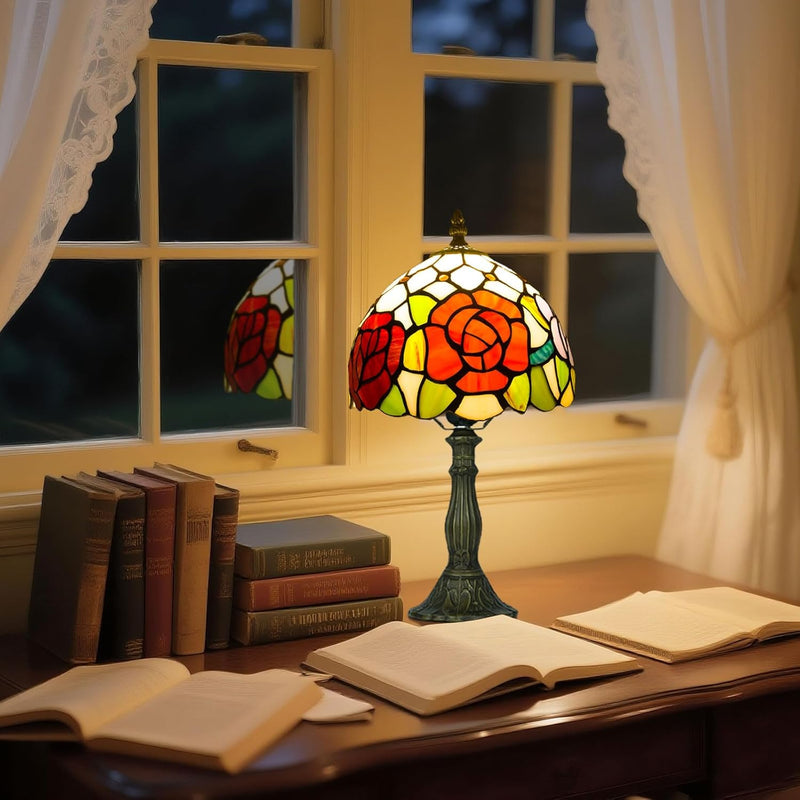 Tiffany Style Table Lamp for Bedroom Remote Control
