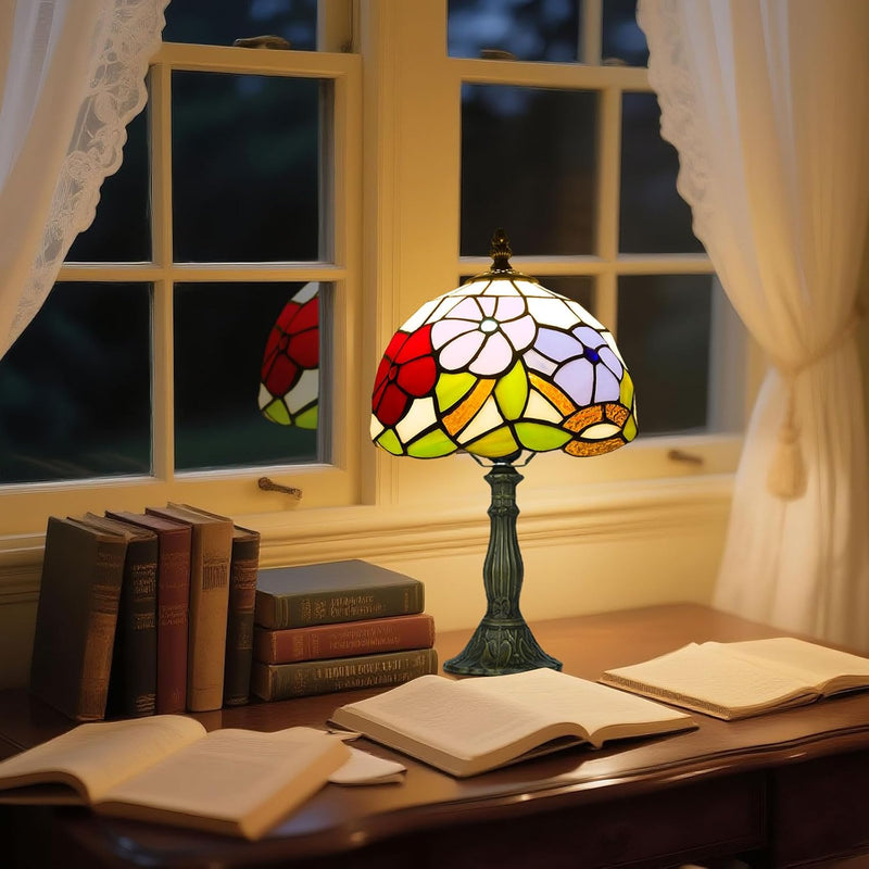 Tiffany Style Table Lamp for Bedroom Remote Control
