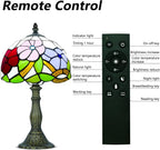 Tiffany Style Table Lamp for Bedroom Remote Control