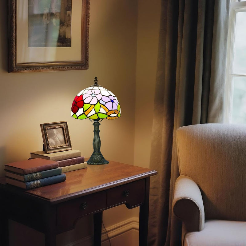 Tiffany Style Table Lamp for Bedroom Remote Control