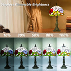 Tiffany Style Table Lamp for Bedroom Remote Control