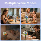 Tiffany Style Table Lamp for Bedroom Remote Control