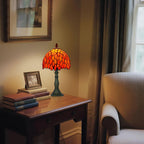 Tiffany Style Table Lamp for Bedroom Remote Control