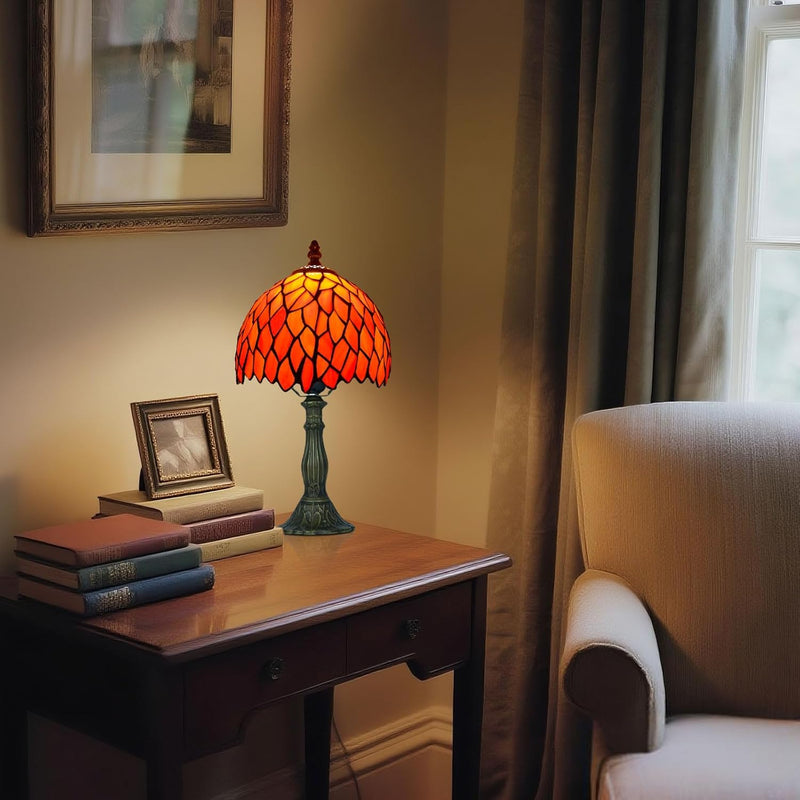 Tiffany Style Table Lamp for Bedroom Remote Control