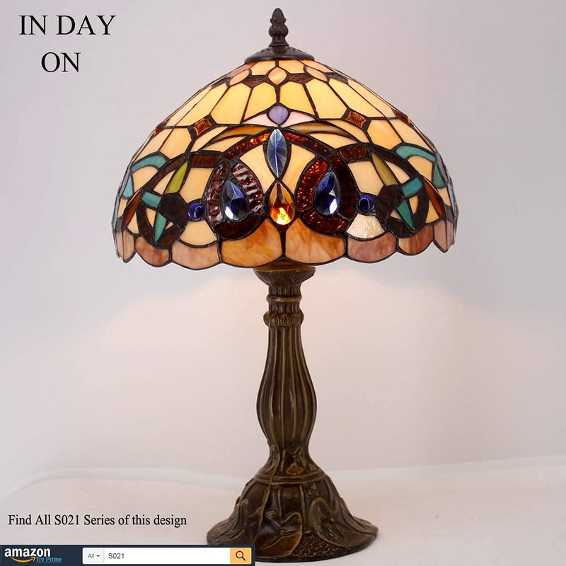 Tiffany Style Table Lamp Stained Glass Serenity Victorian