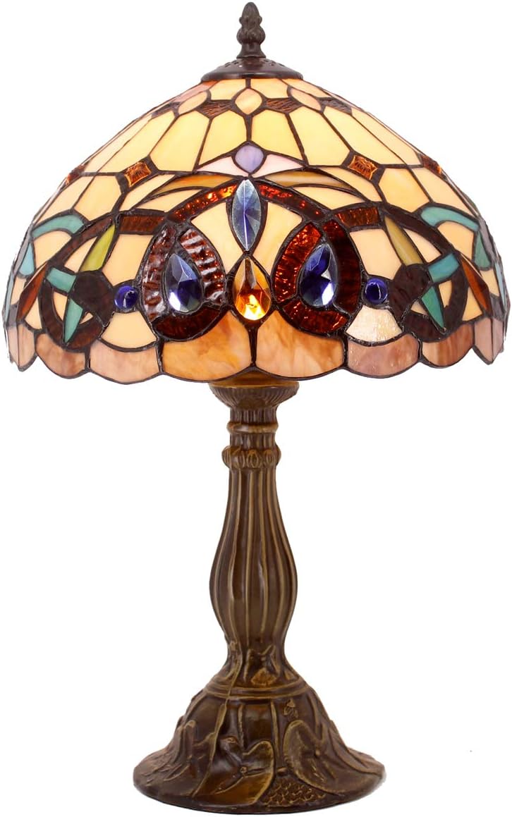 Tiffany Style Table Lamp Stained Glass Serenity Victorian