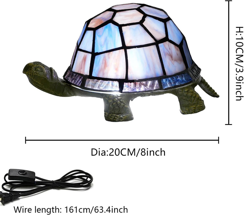 Tiffany Style Turtle Table Lamp Stained Glass Kids