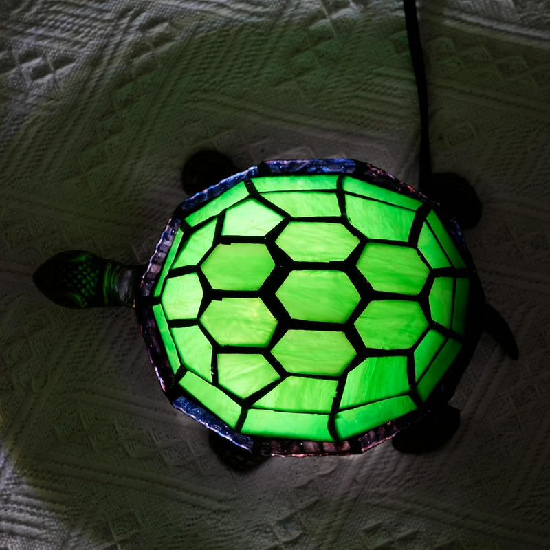 Tiffany Style Turtle Table Lamp Stained Glass Kids