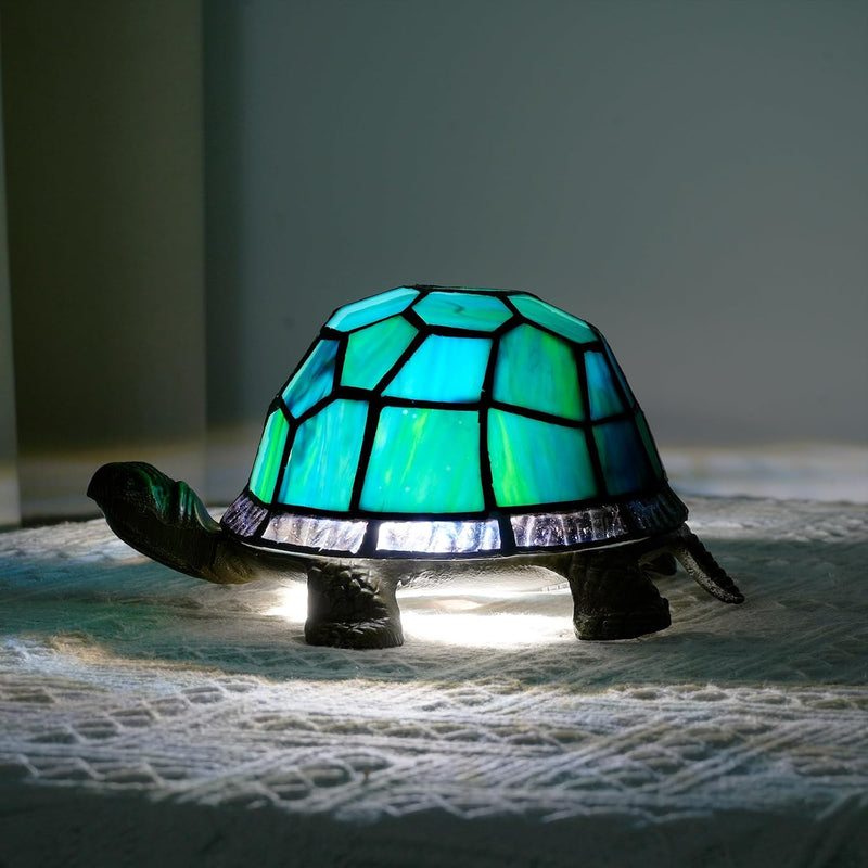 Tiffany Style Turtle Table Lamp Stained Glass Kids