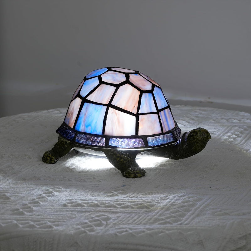 Tiffany Style Turtle Table Lamp Stained Glass Kids