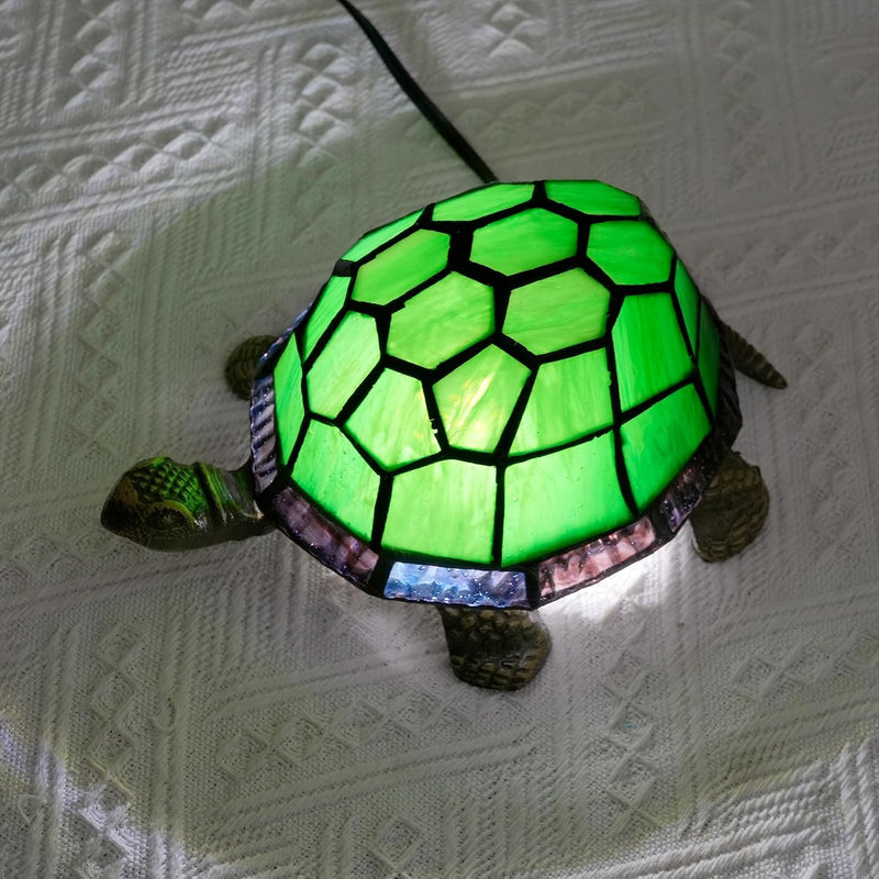 Tiffany Style Turtle Table Lamp Stained Glass Kids
