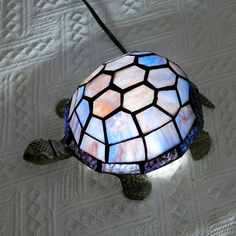 Tiffany Style Turtle Table Lamp Stained Glass Kids