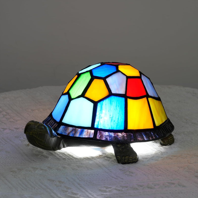 Tiffany Style Turtle Table Lamp Stained Glass Kids