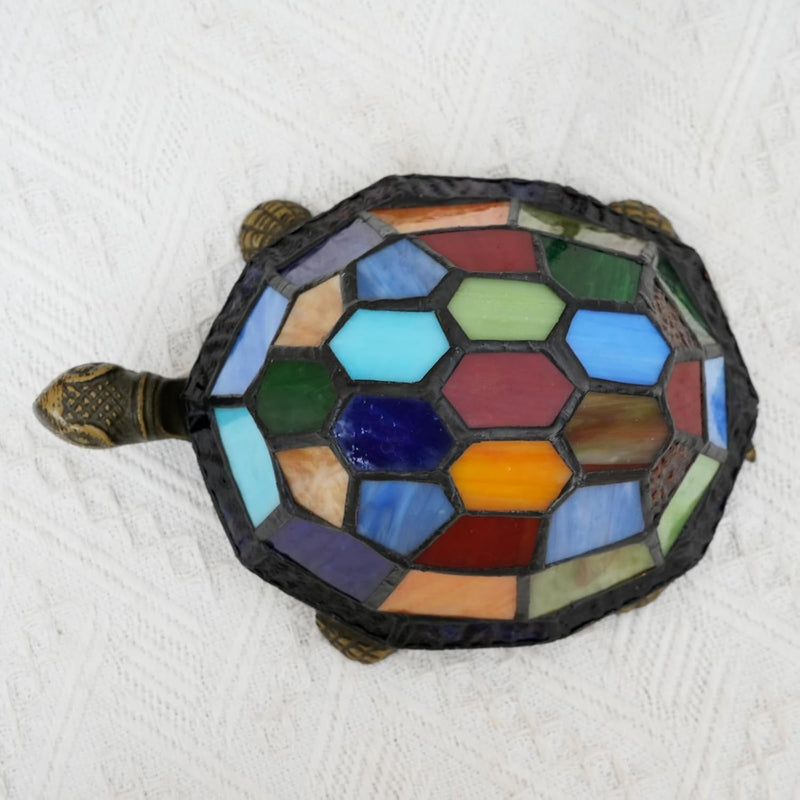 Tiffany Style Turtle Table Lamp Stained Glass Kids