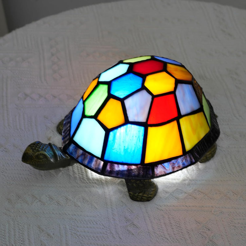 Tiffany Style Turtle Table Lamp Stained Glass Kids