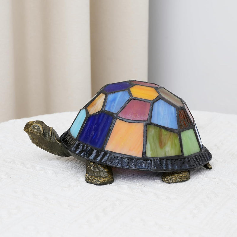 Tiffany Style Turtle Table Lamp Stained Glass Kids