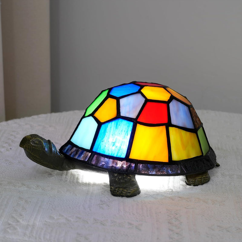 Tiffany Style Turtle Table Lamp Stained Glass Kids