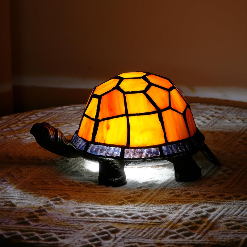 Tiffany Style Turtle Table Lamp Stained Glass Kids