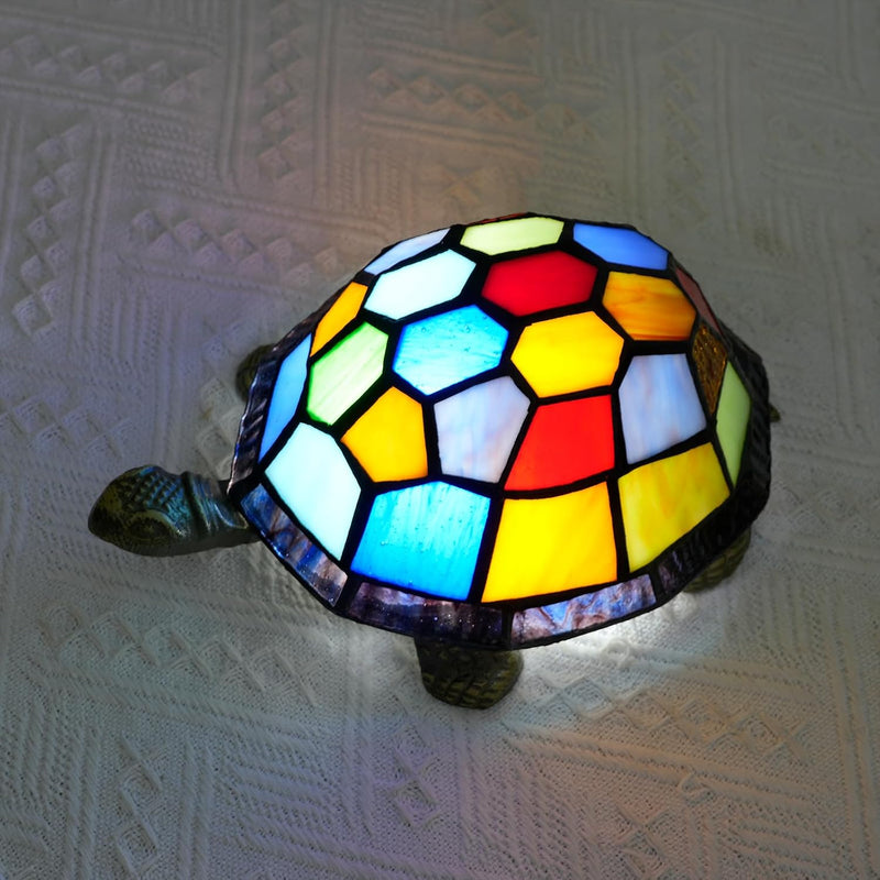 Tiffany Style Turtle Table Lamp Stained Glass Kids