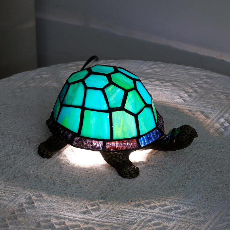 Tiffany Style Turtle Table Lamp Stained Glass Kids