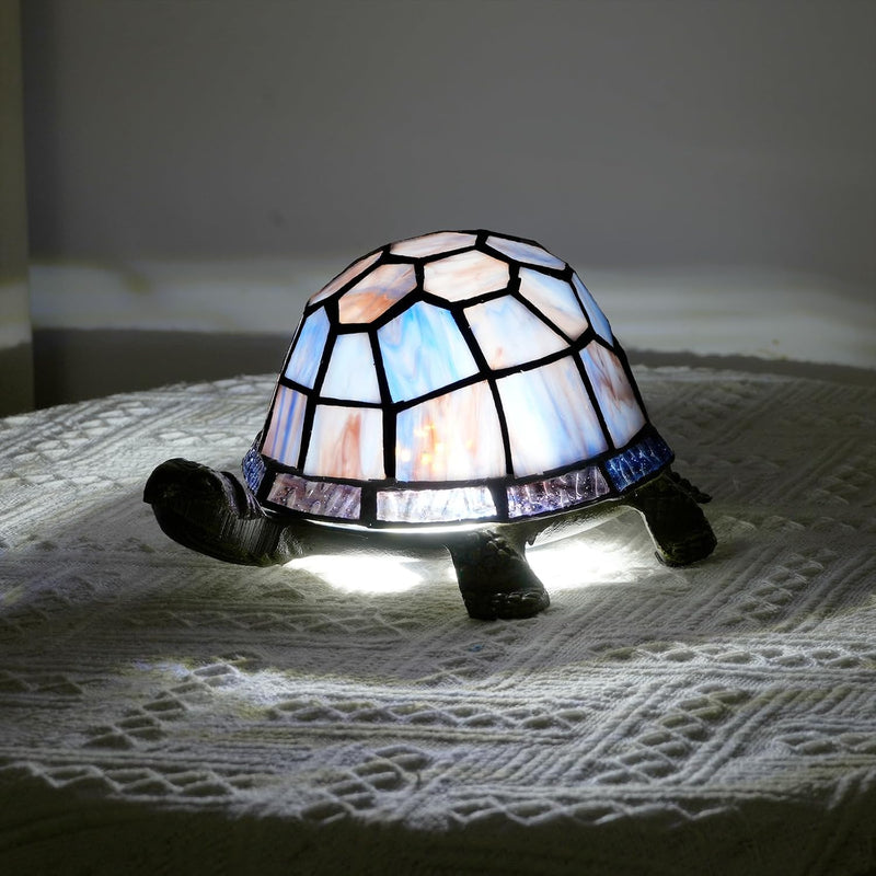 Tiffany Style Turtle Table Lamp Stained Glass Kids