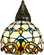 Tiffany Style Wall Lamp Baroque Stained Glass Light