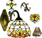 Tiffany Style Wall Lamp Baroque Stained Glass Light