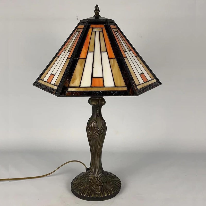 Tiffany Table Lamp 10 Inch Sapphire Dragonfly Stained