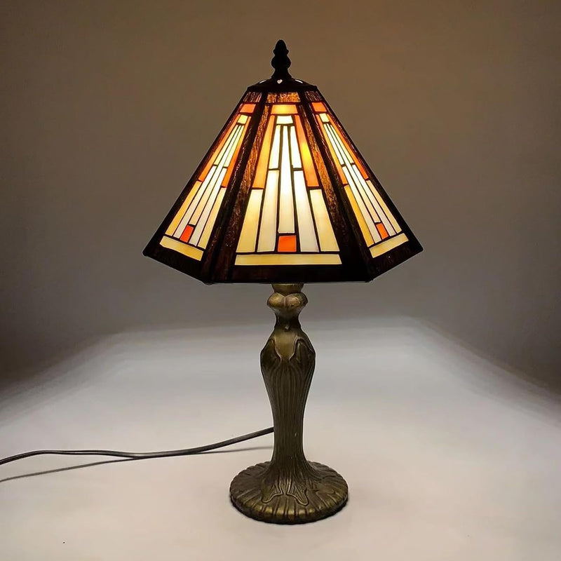 Tiffany Table Lamp 10 Inch Sapphire Dragonfly Stained