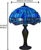 Tiffany Table Lamp 16 Inch Handcrafted Dragonfly Shade