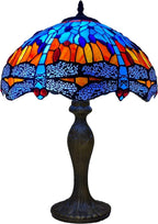 Tiffany Table Lamp 16 Inch Handcrafted Dragonfly Shade