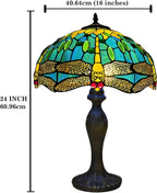 Tiffany Table Lamp 16 Inch Handcrafted Dragonfly Shade