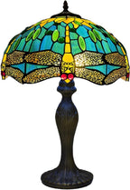 Tiffany Table Lamp 16 Inch Handcrafted Dragonfly Shade