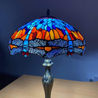 Tiffany Table Lamp 16 Inch Handcrafted Dragonfly Shade