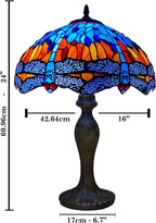 Tiffany Table Lamp 16 Inch Handcrafted Dragonfly Shade