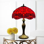 Tiffany Table Lamp 16 Inch Handcrafted Dragonfly Shade