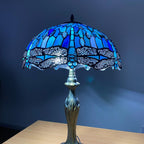 Tiffany Table Lamp 16 Inch Handcrafted Dragonfly Shade