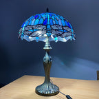 Tiffany Table Lamp 16 Inch Handcrafted Dragonfly Shade