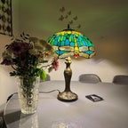 Tiffany Table Lamp 16 Inch Handcrafted Dragonfly Shade