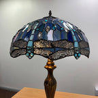 Tiffany Table Lamp 16 Inch Handcrafted Dragonfly Shade