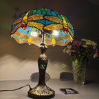Tiffany Table Lamp 16 Inch Handcrafted Dragonfly Shade