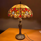 Tiffany Table Lamp 16 Inch Handcrafted Dragonfly Shade