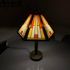 Tiffany Table Lamp 16 Inch Handcrafted Stained Glass