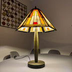 Tiffany Table Lamp 16 Inch Handcrafted Stained Glass
