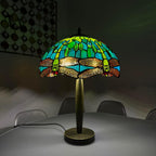 Tiffany Table Lamp 16 Inch Handcrafted Stained Glass