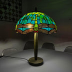 Tiffany Table Lamp 16 Inch Handcrafted Stained Glass