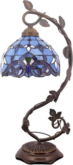 Tiffany Table Lamp Baroque Stained Glass Style Reading
