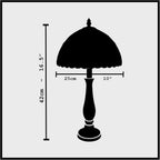 Tiffany Table Lamp Handcrafted Stained Glass Lampshade Stunning